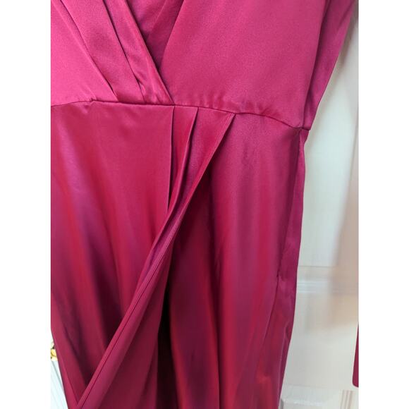 Banana Republic Dress Size 4P Etude 100% Silk Maxi Berry Pink Fuchsia NWT - Picture 10 of 16